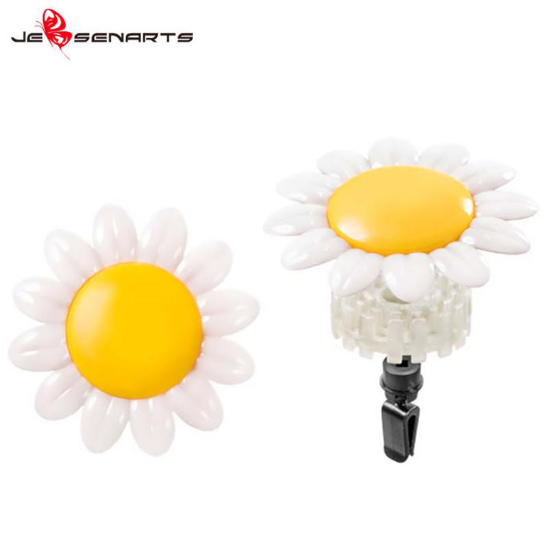 Plastic sunflower shape aroma car perfume vent clip scented vehicle air freshener holder V13-3