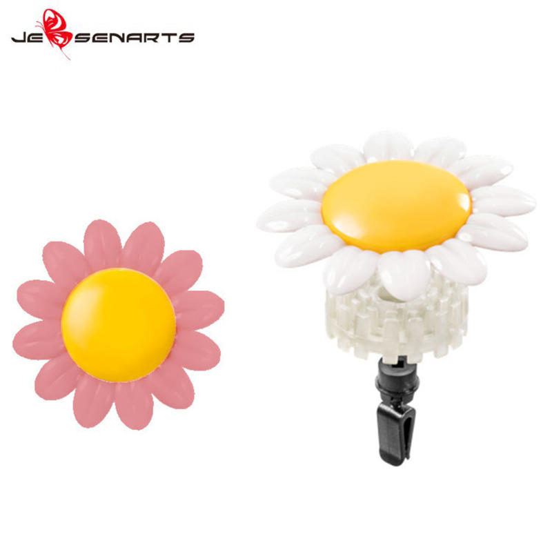 Plastic sunflower shape aroma car perfume vent clip scented vehicle air freshener holder V13-2